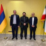 دیدار رئیس اتاق با وزیر اقتصاد ارمنستان (سمت چپ) و سفیر جمهوری ارمنستان در ایران (سمت راست)